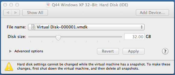 Virtual Disk Size