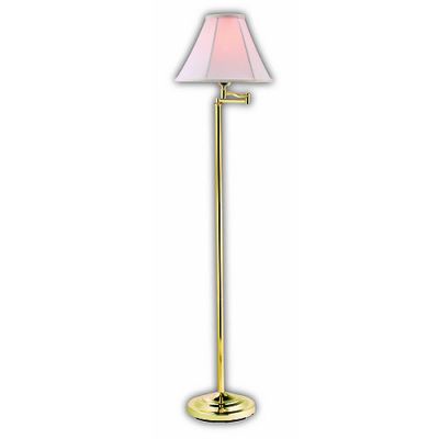 Incandescent swing arm floor lamp