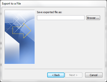 Outlook 2010 save file