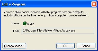 Windows Firewall edit proxy