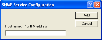 SNMP specify hostname or IP address