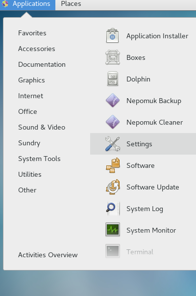 System Tools - Settings