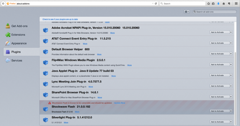 Firefox Shockwave Flash Plugin