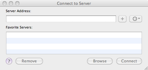 OS X Connect to Server