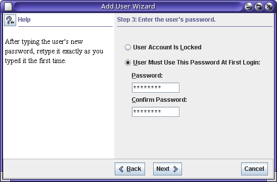 SMC add user password