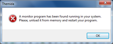 Themida Monitor Warning