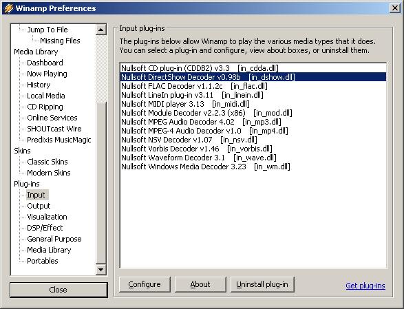 Winamp MPEG Audio Decoder