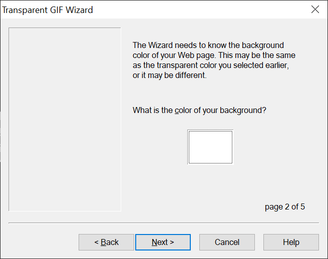 Transparent GIF Wizard - Background
Color