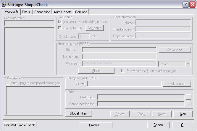 SimpleCheck Accounts