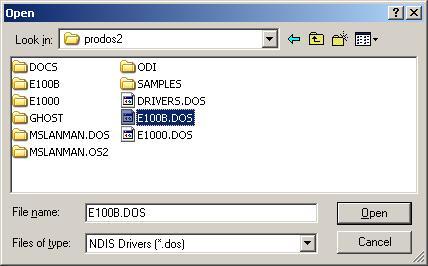 Open E100B.DOS