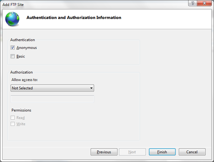Authentication and
Authorization Information