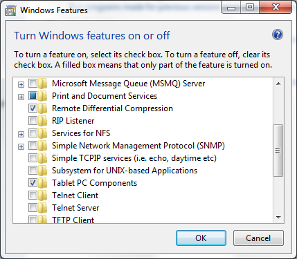 Windows features - SNMP