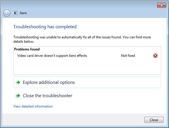 Aero Not Supported