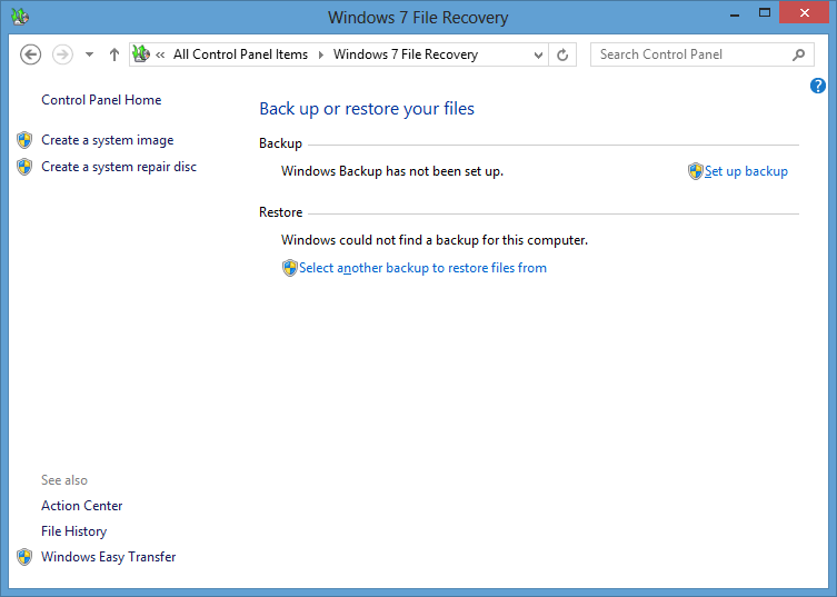 Windows 7 File Recovery