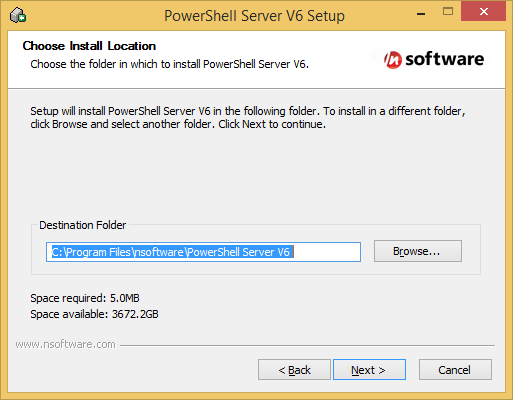 PowerShell Server install location