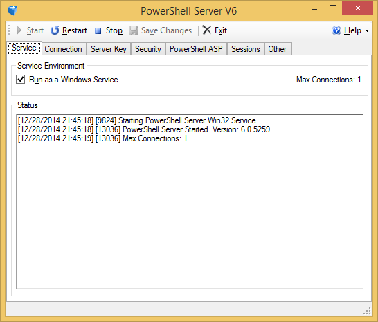 PowerShell Server started