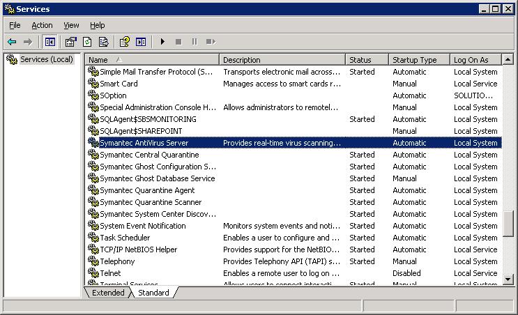 antivirus for windows 2003 server
