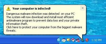 Malware warning