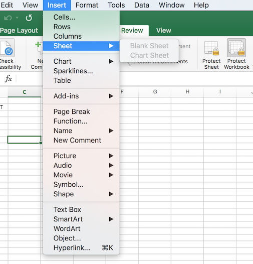 Cant insert worksheet in Microsoft Excel for Mac 2016 Cant insert worksheet in Microsoft Excel for Mac 2016