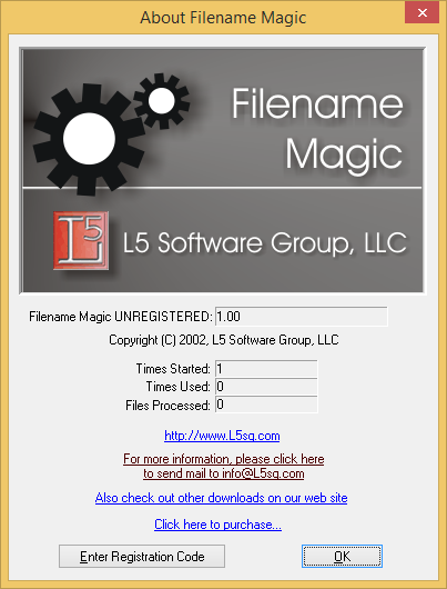 Filename Magic Enter Regisration
Code