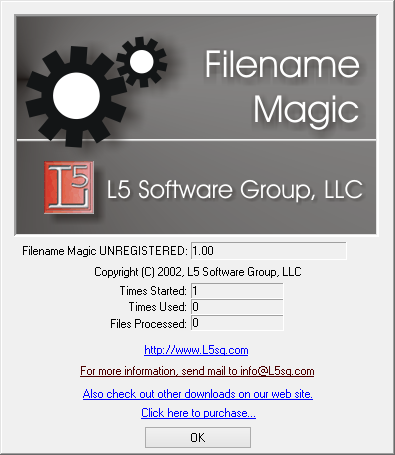 Filename Magic Pro start