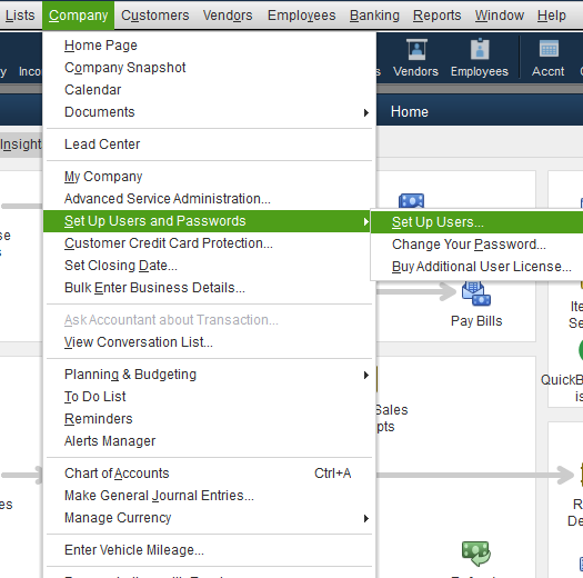 QB 2016 set up users