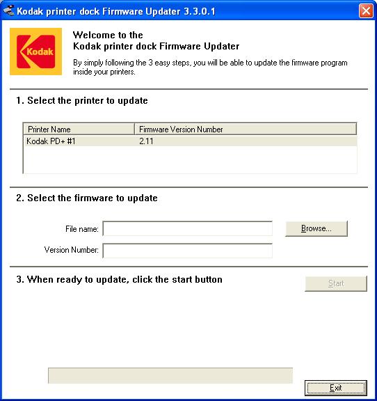 Kodak printer dock firmware updater