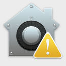 OS X can't be opened house
warning icon