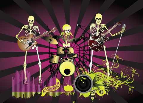 Skeleton music poster