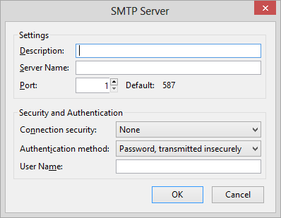 Add SMTP Server to Thunderbird