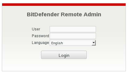 BitDefender Remote Admin
login