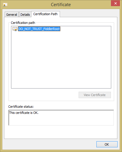 Certification Path - 
FiddlerRoot