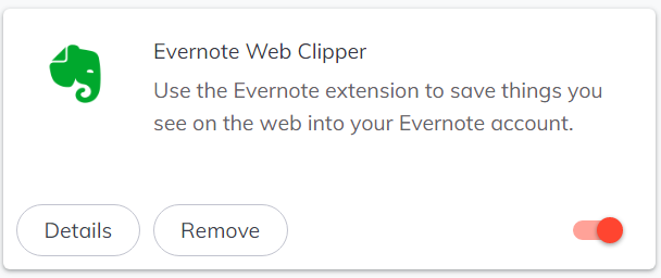 Evernote Web Clipper
Extension