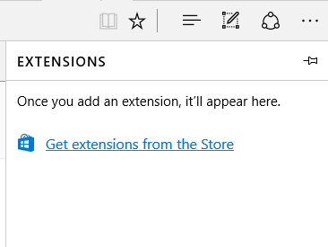 Edge - get extensions