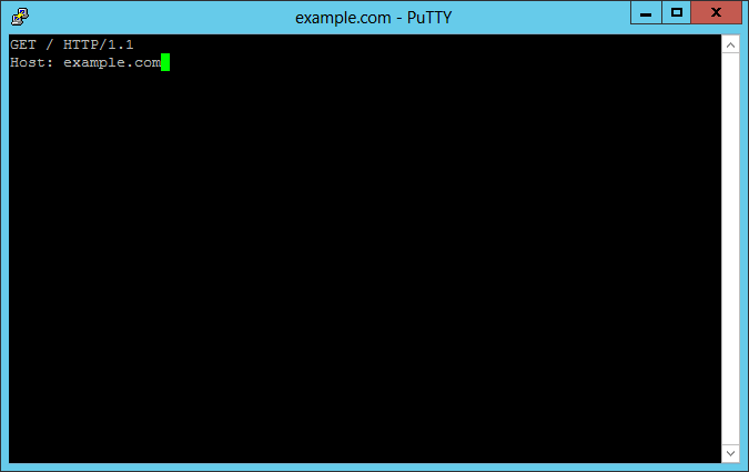 PuTTY HTTP commands