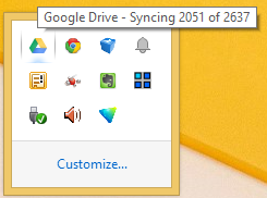 Google Drive Sync Progress