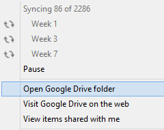 Google Drive Synching Files