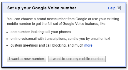 Set up your Google Voice number