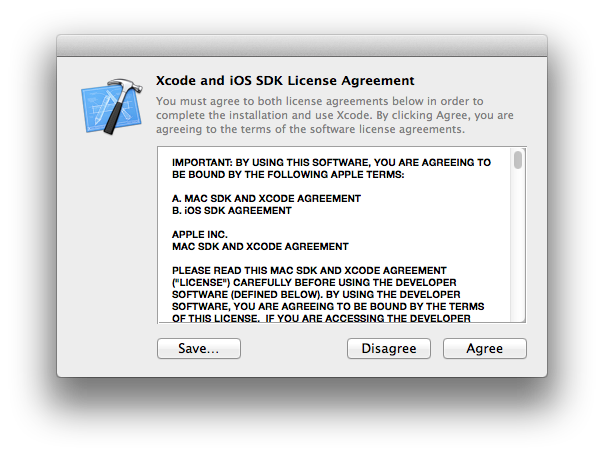 Xcode License Agreement