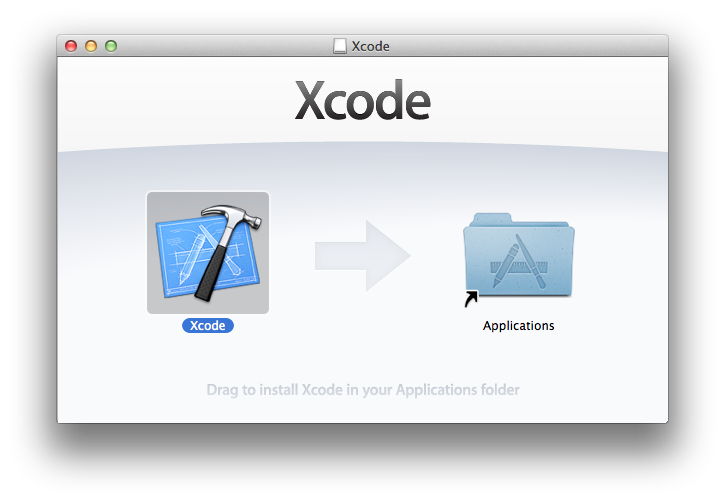 Xcode install window