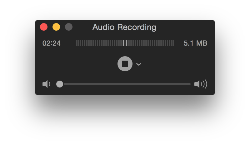 QuickTime Player being recorded