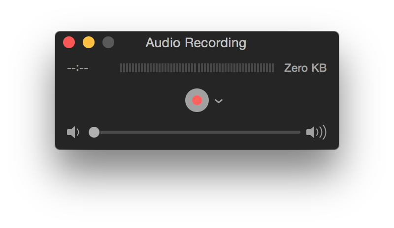 QuickTime Player Audio Recording