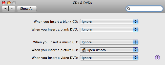 Blank CD & DVD preferences