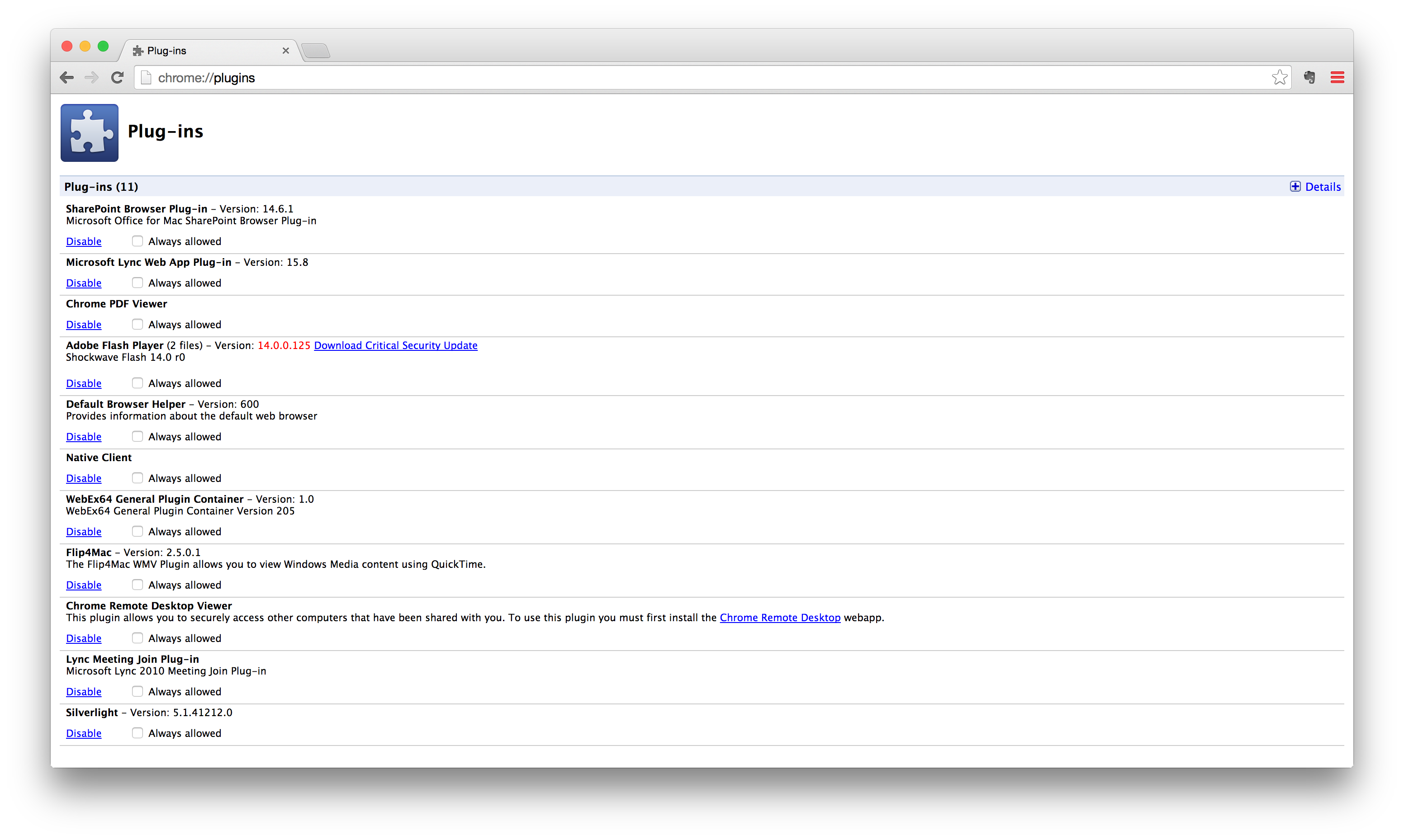 Determining The Version Of Adobe Flash On An OS X System
