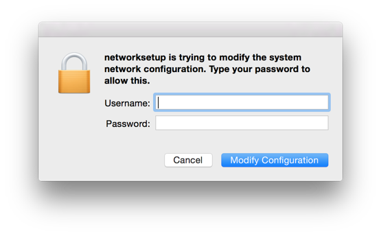 networksetup trying to
modify settings
