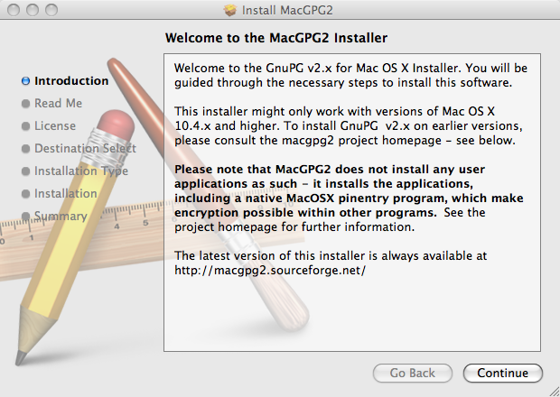 Welcome ot the MacGPG2 Installer