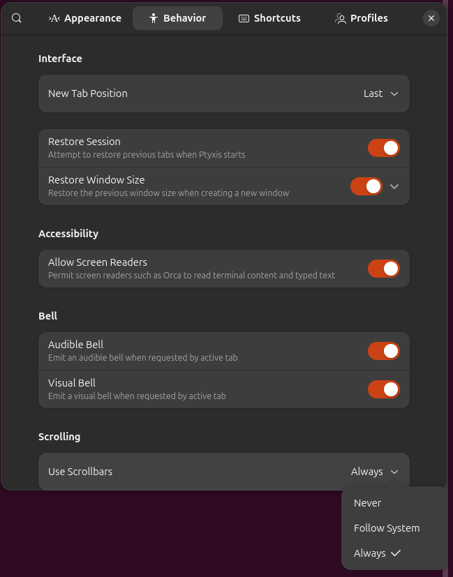 Always use scrollbars