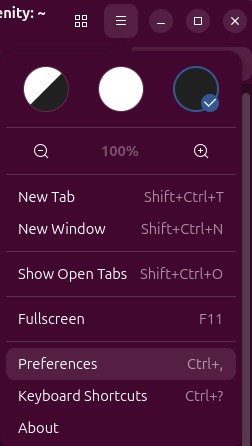 Terminal Preferences