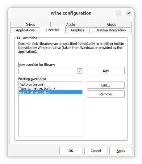 qcap (native, builtin)