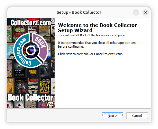 Book Collector setup